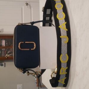 Marc Jacobs Navy/Gray and Black Crossbody Bag